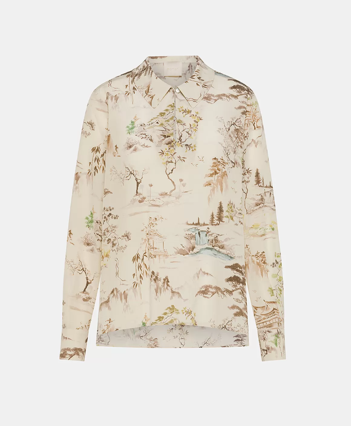 BLOUSE SACHI EN CRÊPE DE CHINE IMPRIMÉ - CRÈME/TABAC*Momoni Hot