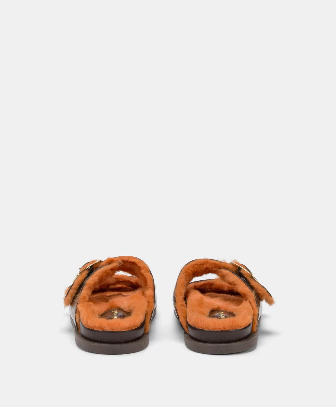 CHAUSSURES HAGI EN CUIR NAPLAK - BRUN FONCÉ/ORANGE*Momoni Best