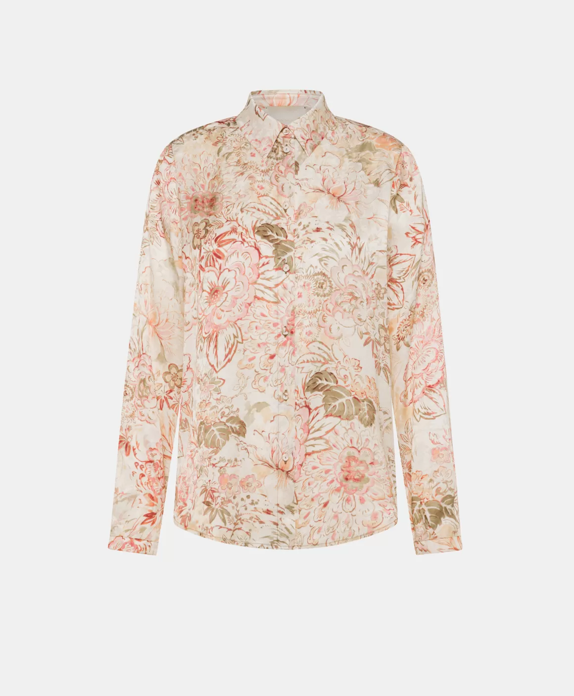 CHEMISIER MEUDON EN VISCOSE JACQUARD IMPRIMÉE - MULTICOLORE ROSE*Momoni Sale