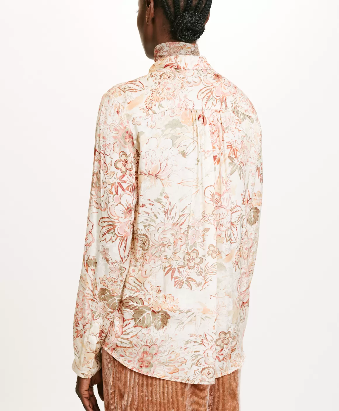 CHEMISIER MEUDON EN VISCOSE JACQUARD IMPRIMÉE - MULTICOLORE ROSE*Momoni Sale