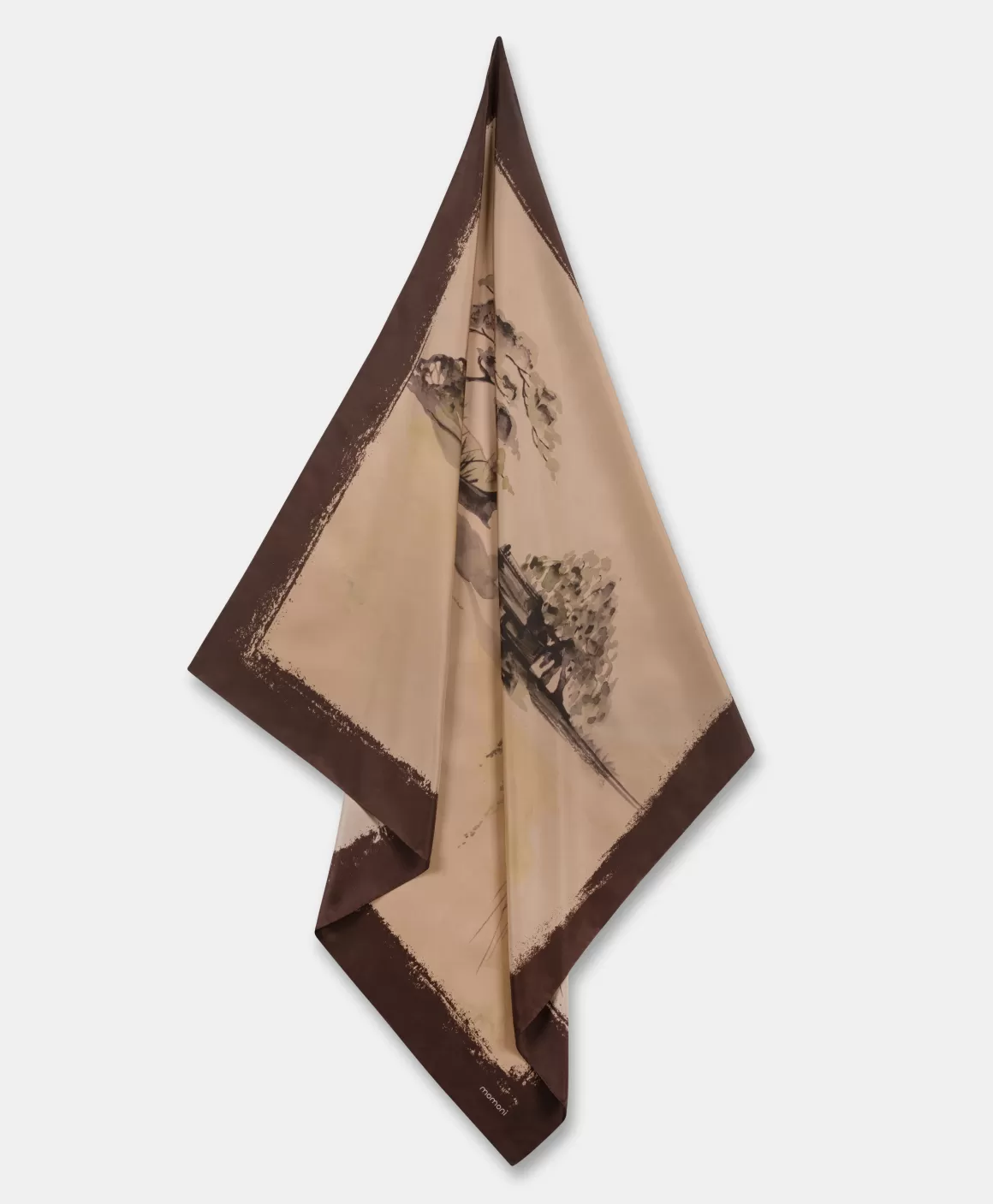 FOULARD NIPPONIA EN SOIE - MULTICOLORE CACAO*Momoni New