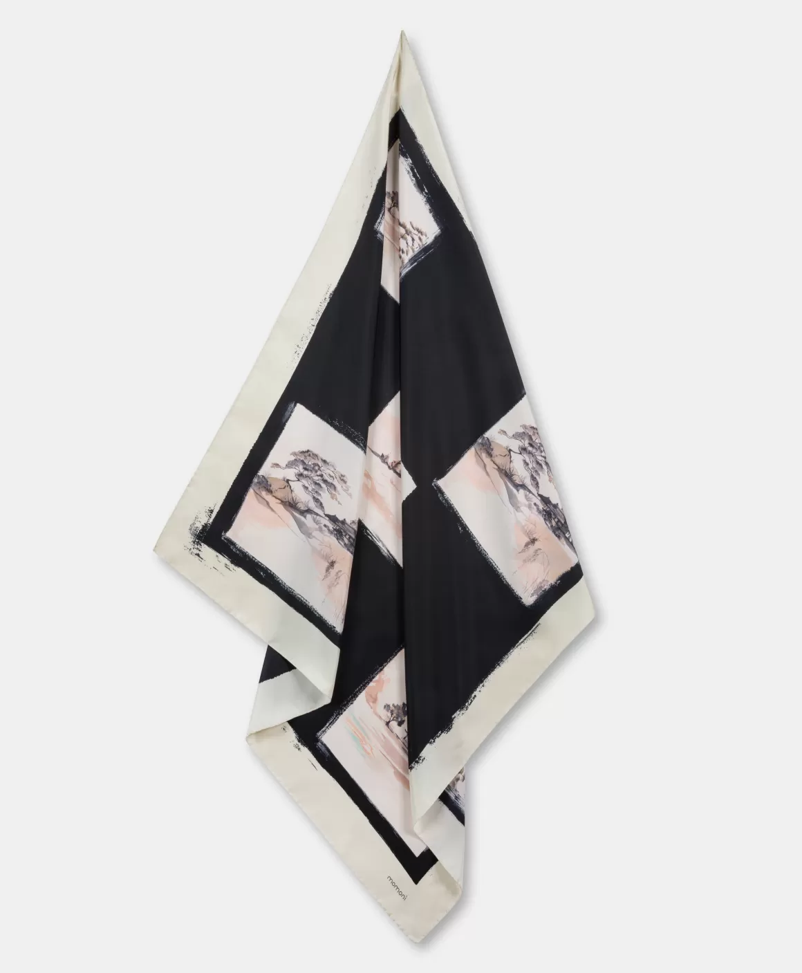 FOULARD NIPPONIA EN SOIE - MULTICOLORE NOIR*Momoni Store