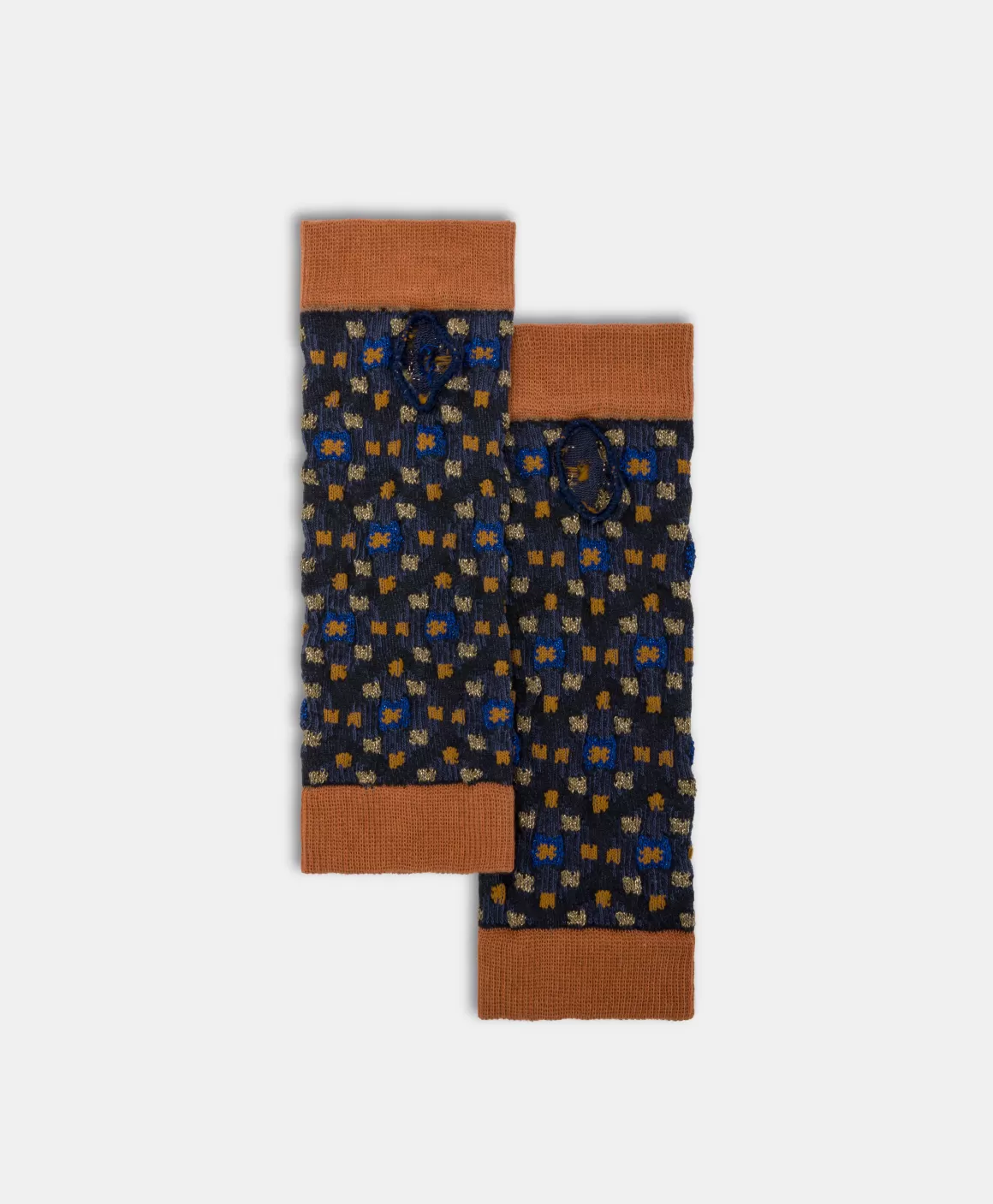 GANTS AIKA EN CHAUSSETTE JACQUARD - BLEU MULTICOLORE*Momoni Fashion