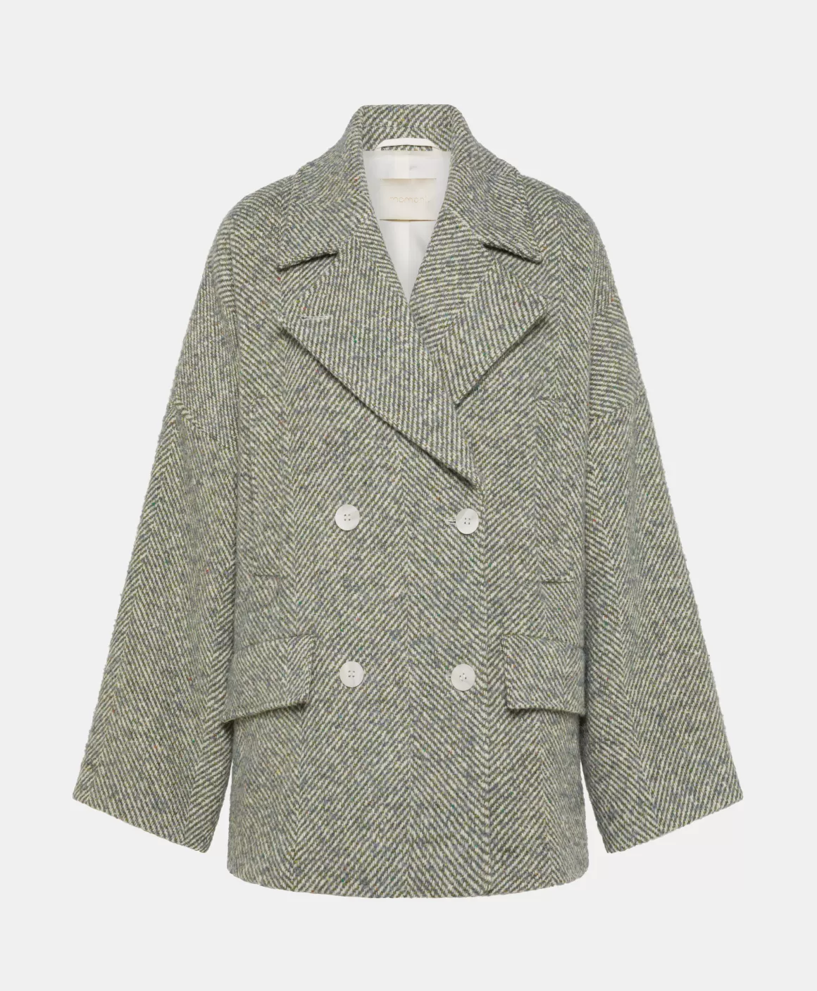 MANTEAU ICHIKA BIS EN CHEVRON BICOLORE - CÉRULÉEN MULTICOLORE*Momoni Hot