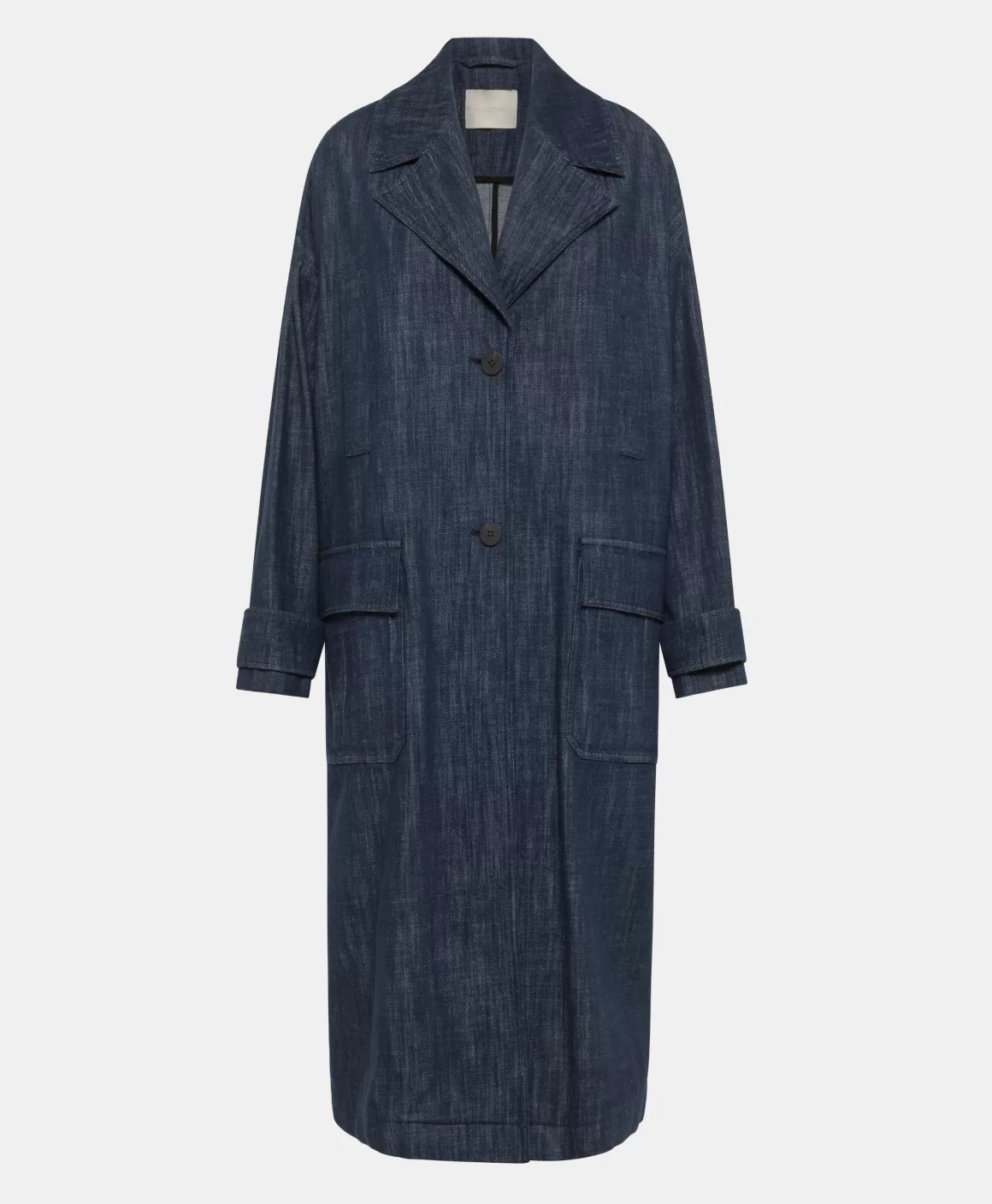 MANTEAU JUNKO EN DENIM COULEUR FERME - BLEU JEAN*Momoni Store