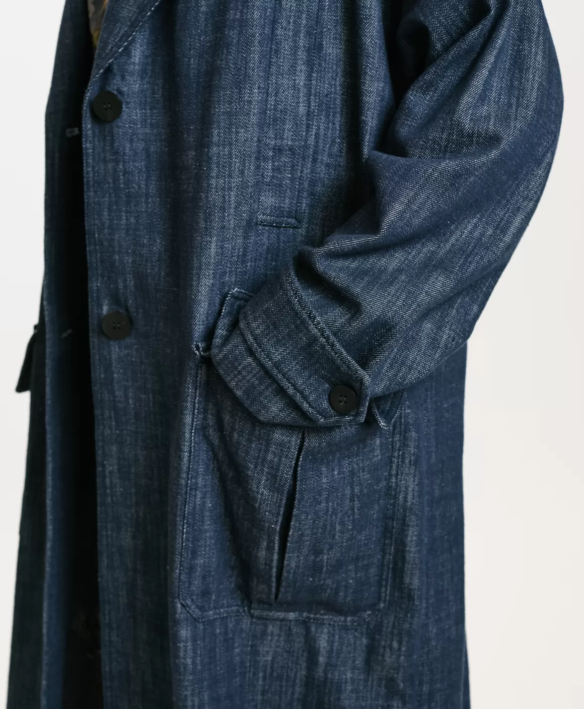 MANTEAU JUNKO EN DENIM COULEUR FERME - BLEU JEAN*Momoni Store