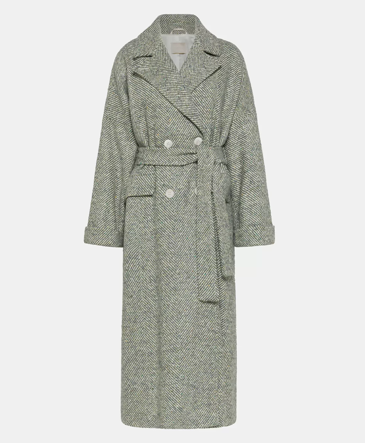 MANTEAU SAYURI EN CHEVRON BICOLORE - CÉRULÉEN MULTICOLORE*Momoni Sale