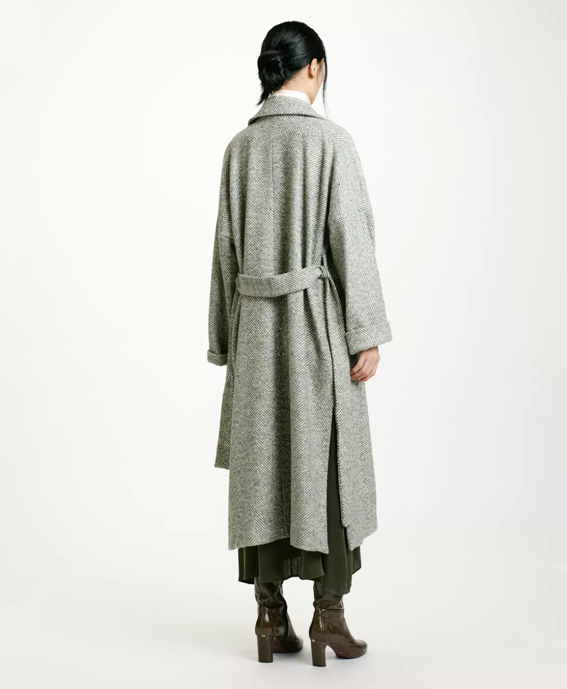 MANTEAU SAYURI EN CHEVRON BICOLORE - CÉRULÉEN MULTICOLORE*Momoni Sale
