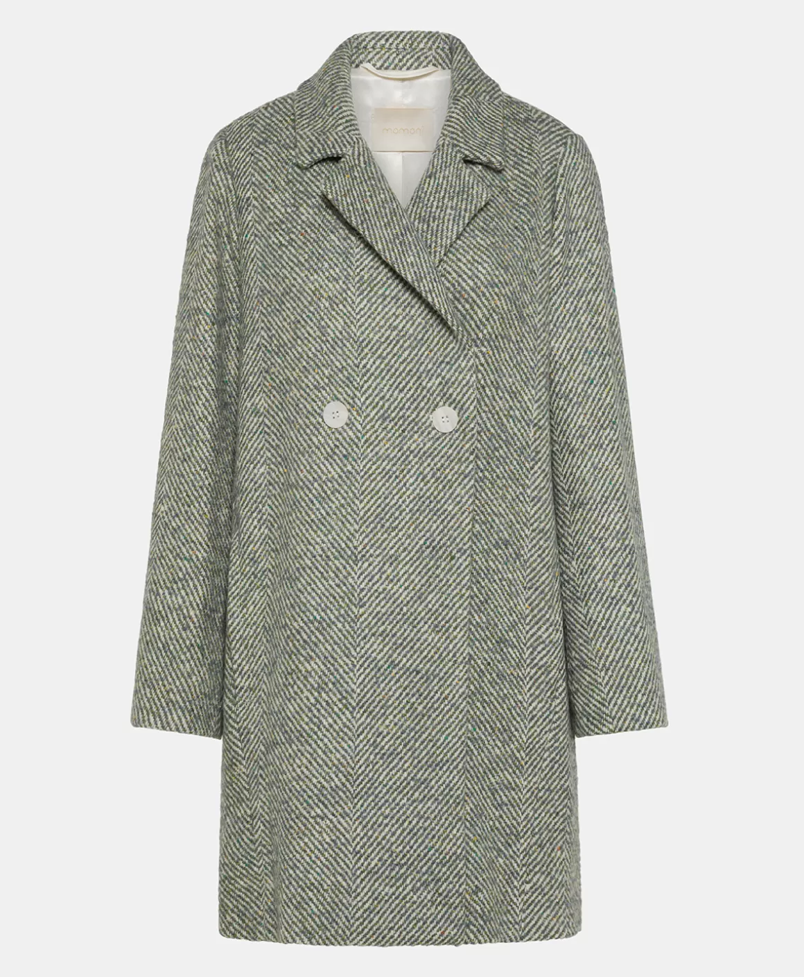 MANTEAU SHIBA EN CHEVRON BICOLORE - CÉRULÉEN MULTICOLORE*Momoni Best