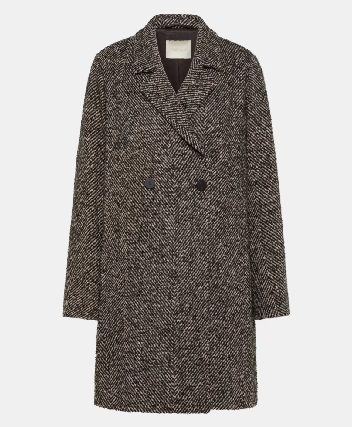 MANTEAU SHIBA EN CHEVRON BICOLORE - NOIR MULTICOLORE*Momoni Outlet