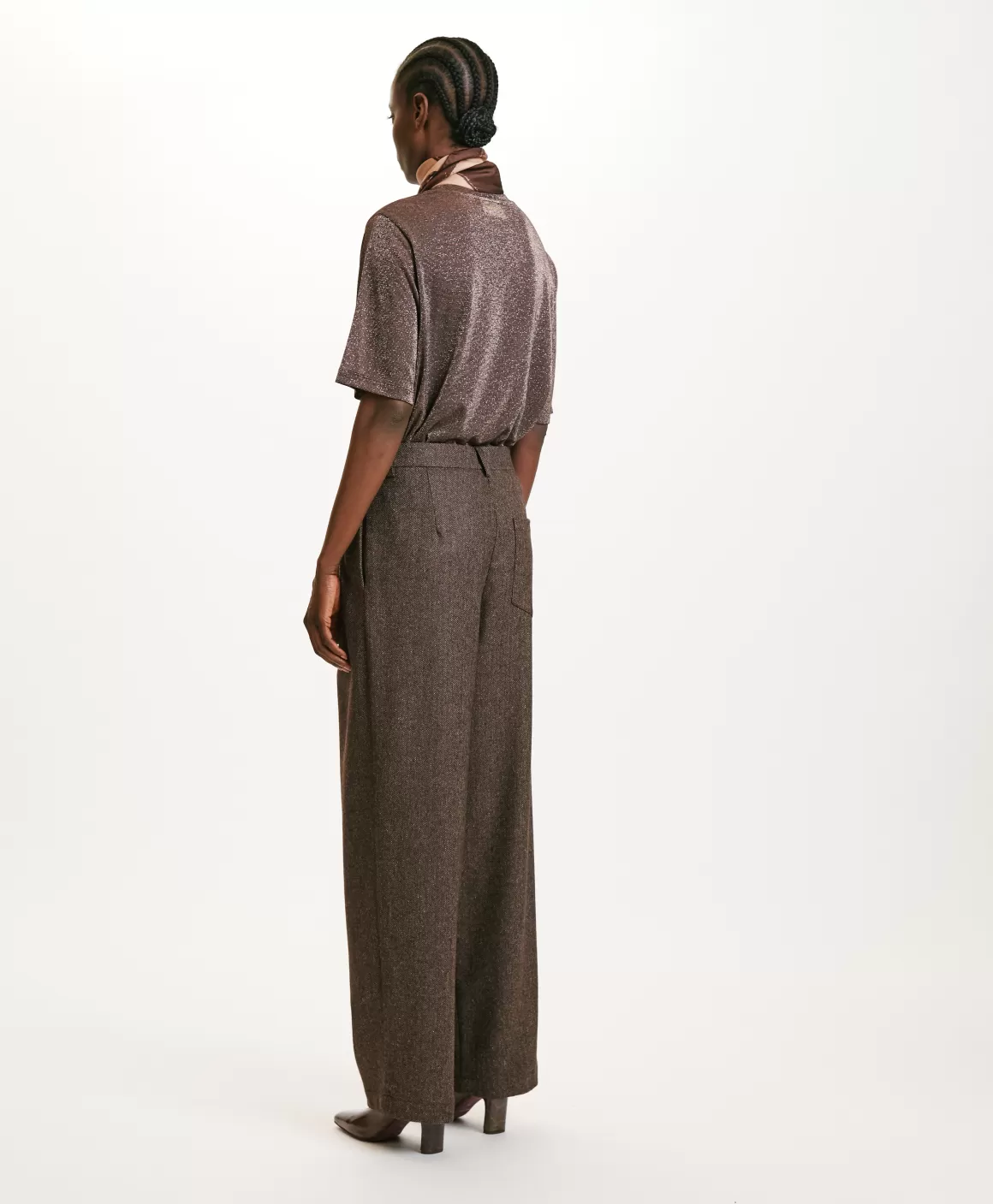 PANTALON ADAM EN CHEVRON MÉLANGE LAINE BICOLORE - *Momoni New