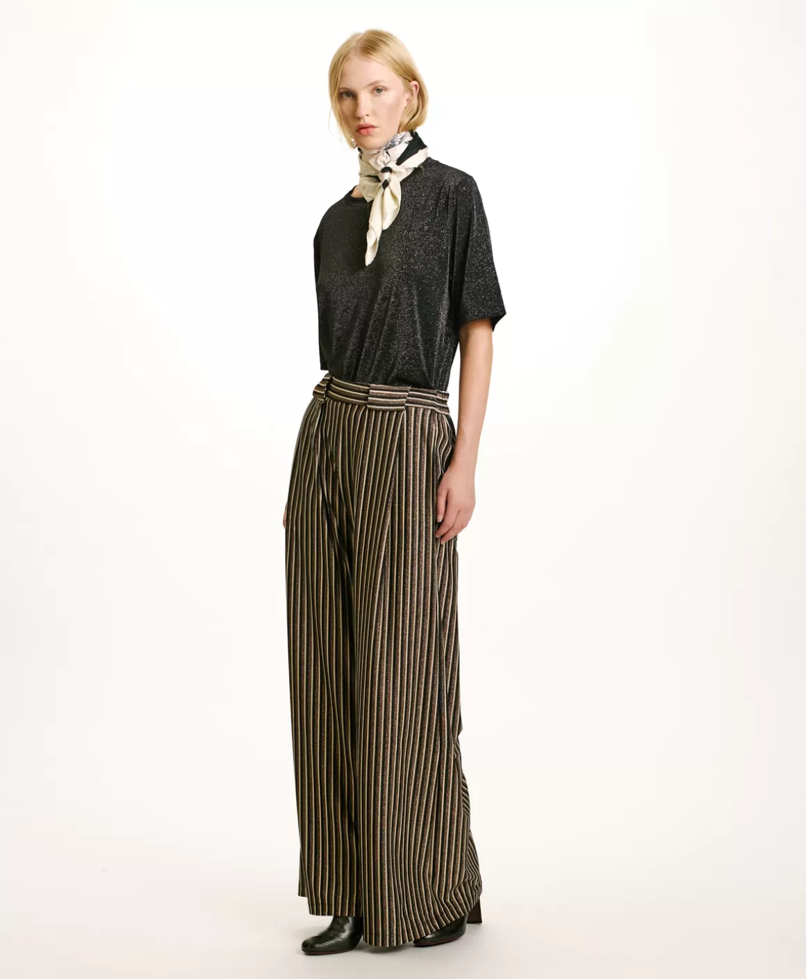 PANTALON ASPEN EN JERSEY LUREX - MULTICOLORE CUIVRE*Momoni Flash Sale