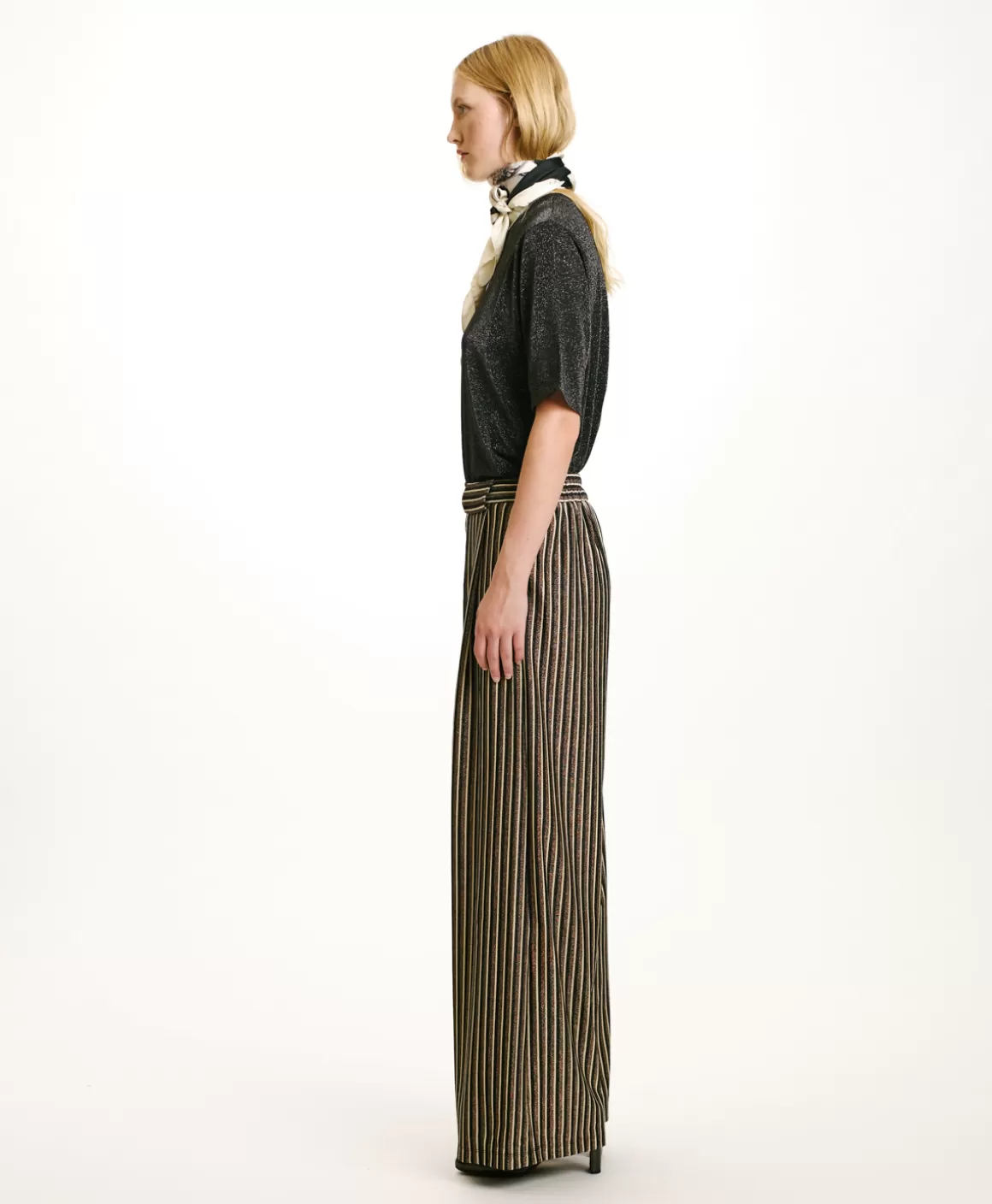 PANTALON ASPEN EN JERSEY LUREX - MULTICOLORE CUIVRE*Momoni Flash Sale