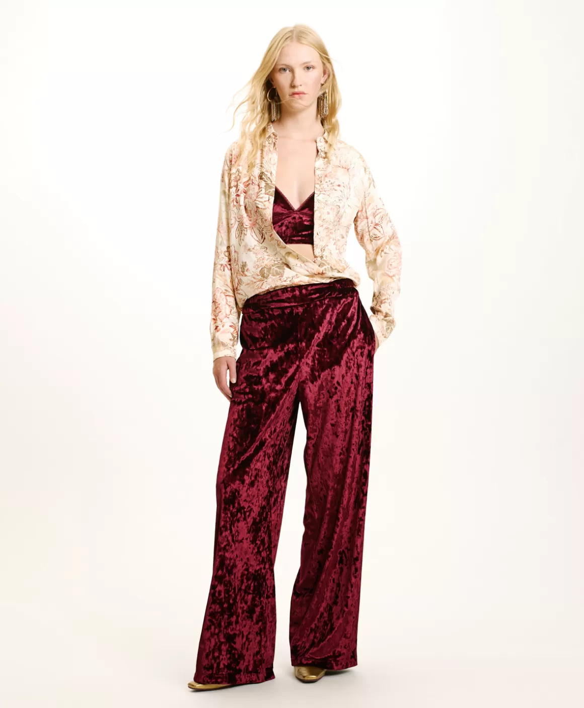 PANTALON BACCARAT EN VELOURS STRETCH - *Momoni Cheap