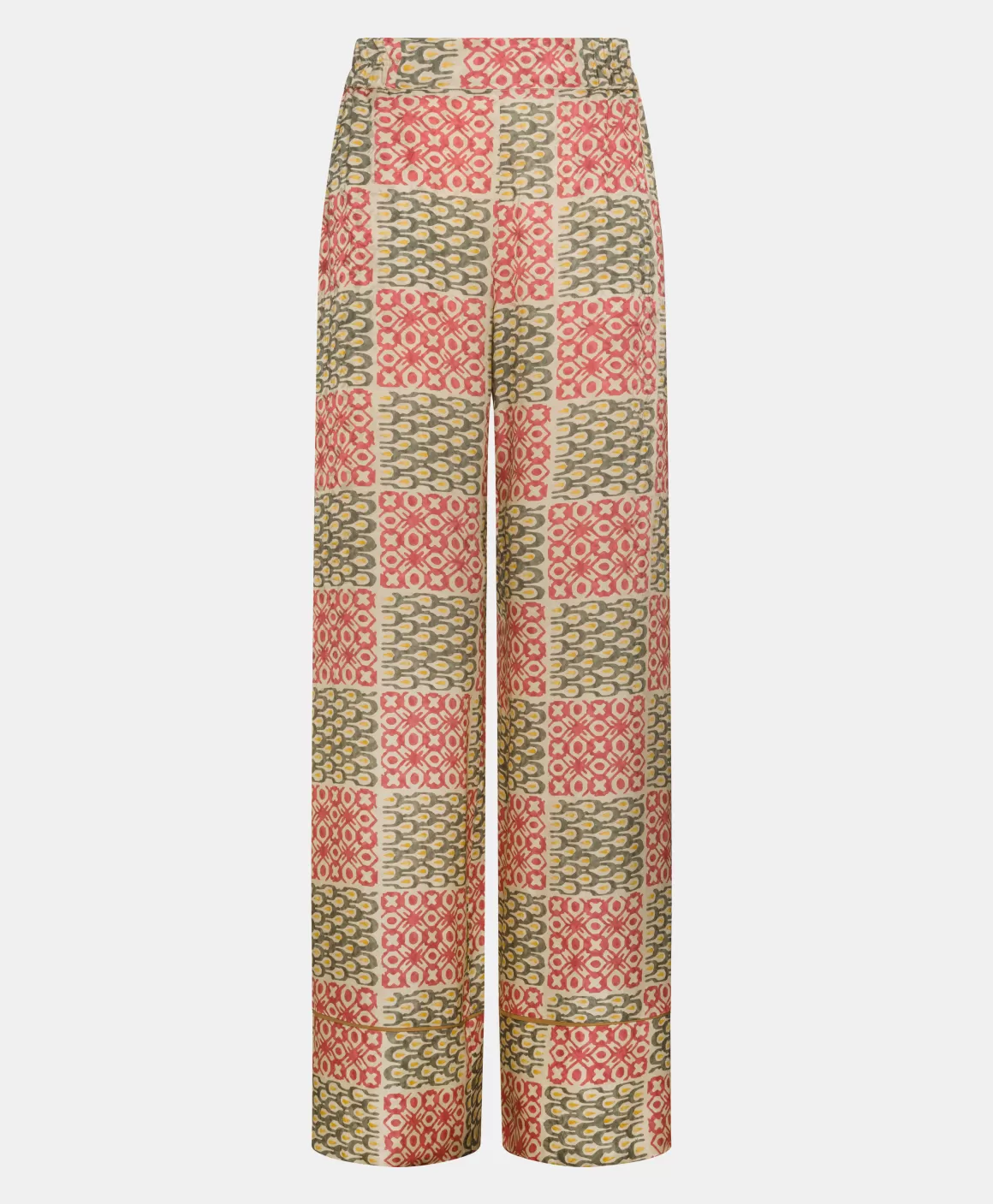PANTALON DAIKI EN VISCOSE JACQUARD IMPRIMÉE - *Momoni New