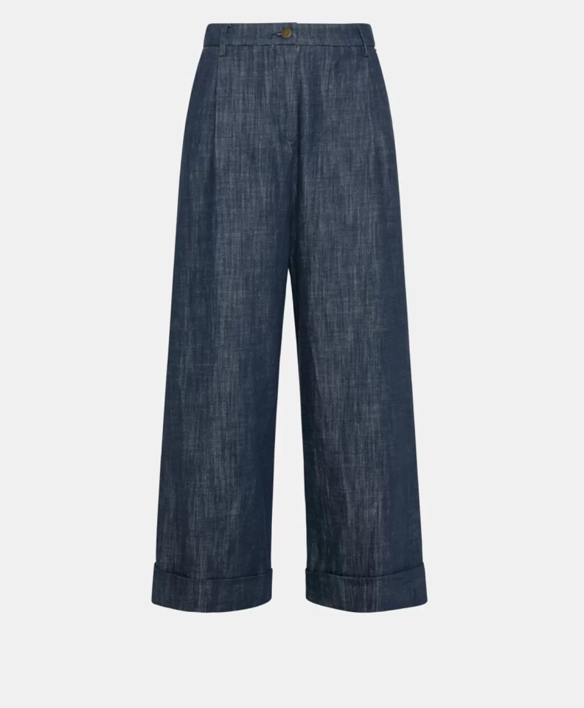 PANTALON GRECALE EN DENIM COULEUR FERME - BLEU JEAN*Momoni Store