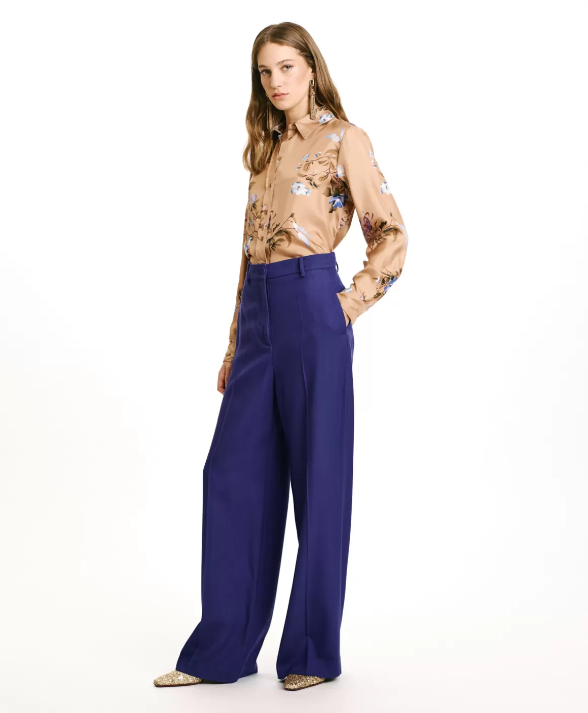 PANTALON IRUSU EN SERGÉ DE LAINE VISCOSE - *Momoni Store