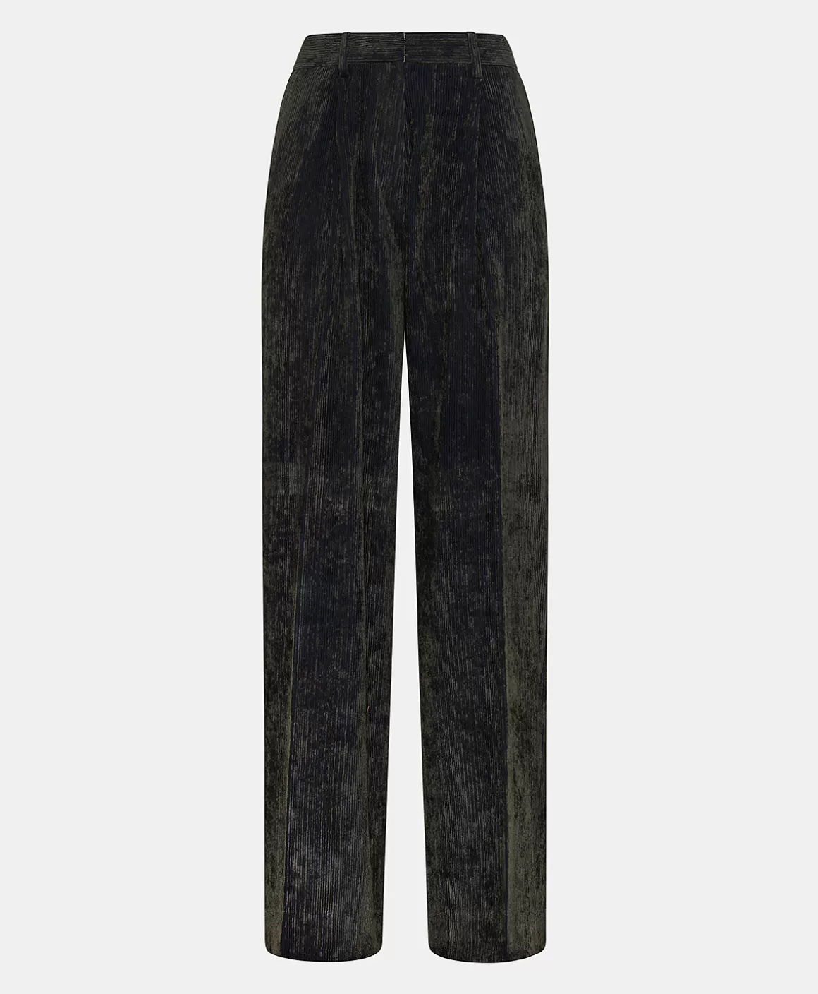 PANTALON KYOTO EN VELOURS STRETCH BICOLORE - GRIS CHARBON*Momoni Hot