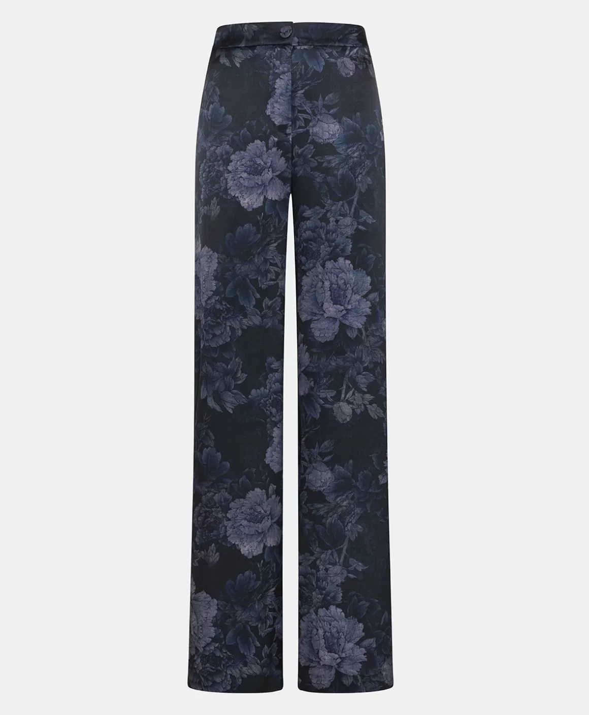 PANTALON MISAKI EN SATIN STRETCH IMPRIMÉ - BLEU/BLEU NUIT*Momoni Sale