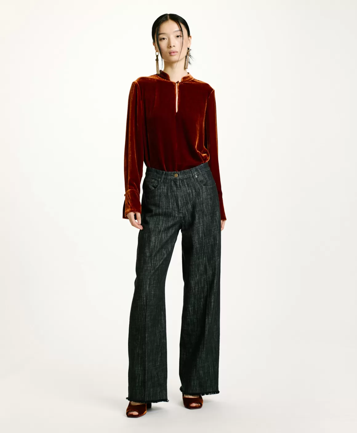 PANTALON MIYAKO EN DENIM COULEUR FERME - *Momoni Online