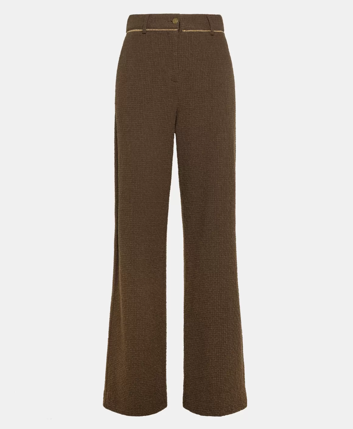PANTALON UKIYO EN PIED-DE-POULE SEERSUCKER - CACAO MULTICOLORE*Momoni Cheap