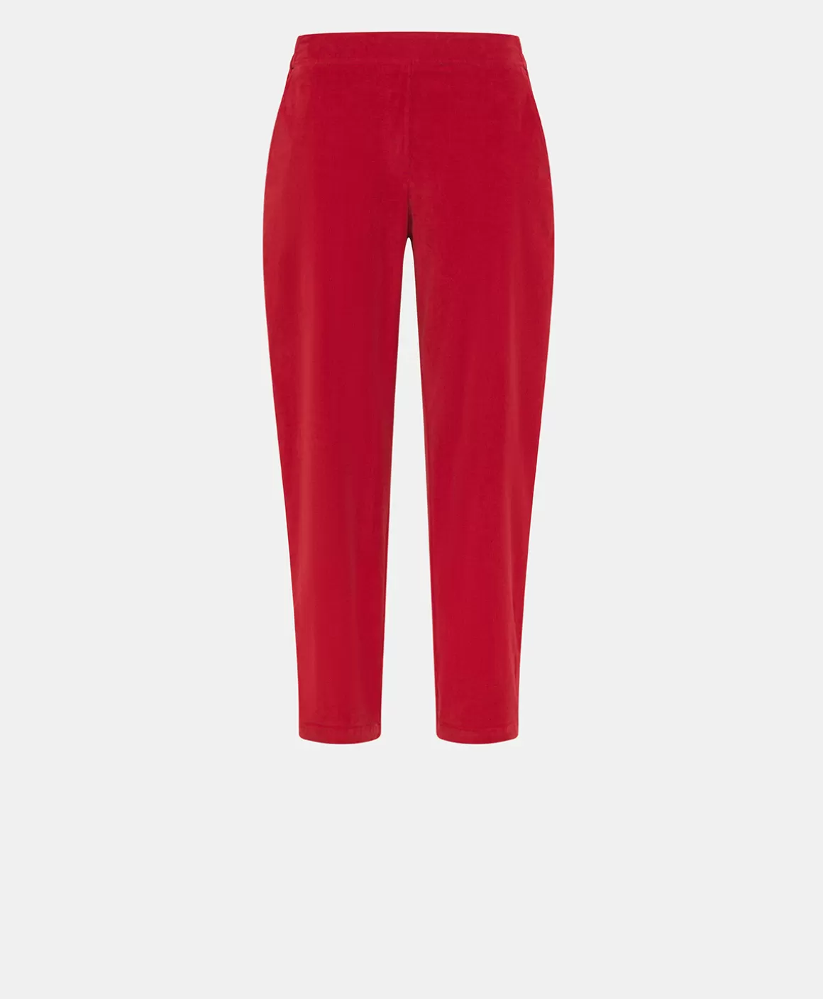 PANTALON YOKO EN VELOURS MILLERAIE STRETCH - ROUGE CARMIN*Momoni Shop