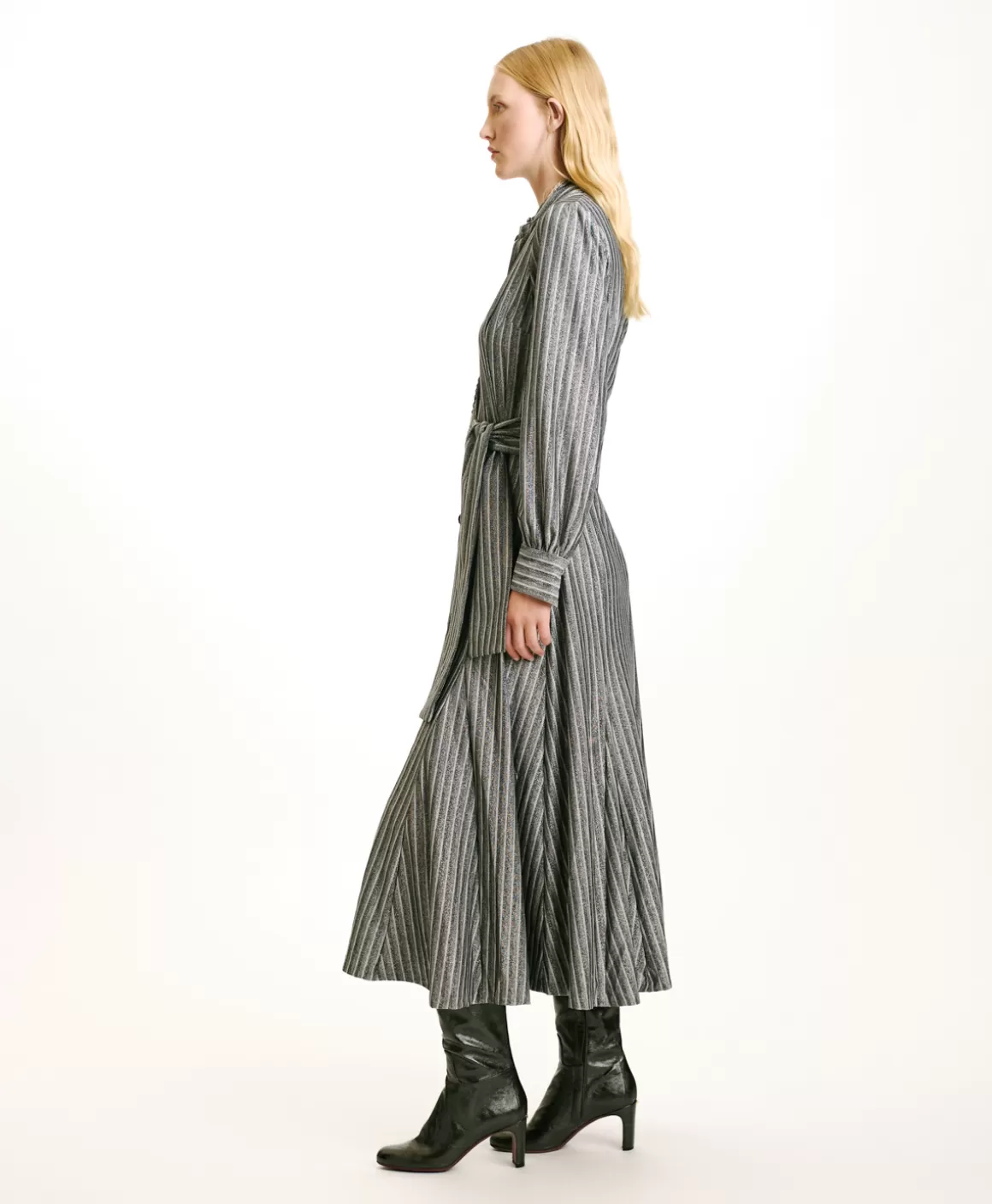 ROBE CONSTANT EN JERSEY LUREX - GRIS MULTICOLORE*Momoni Discount