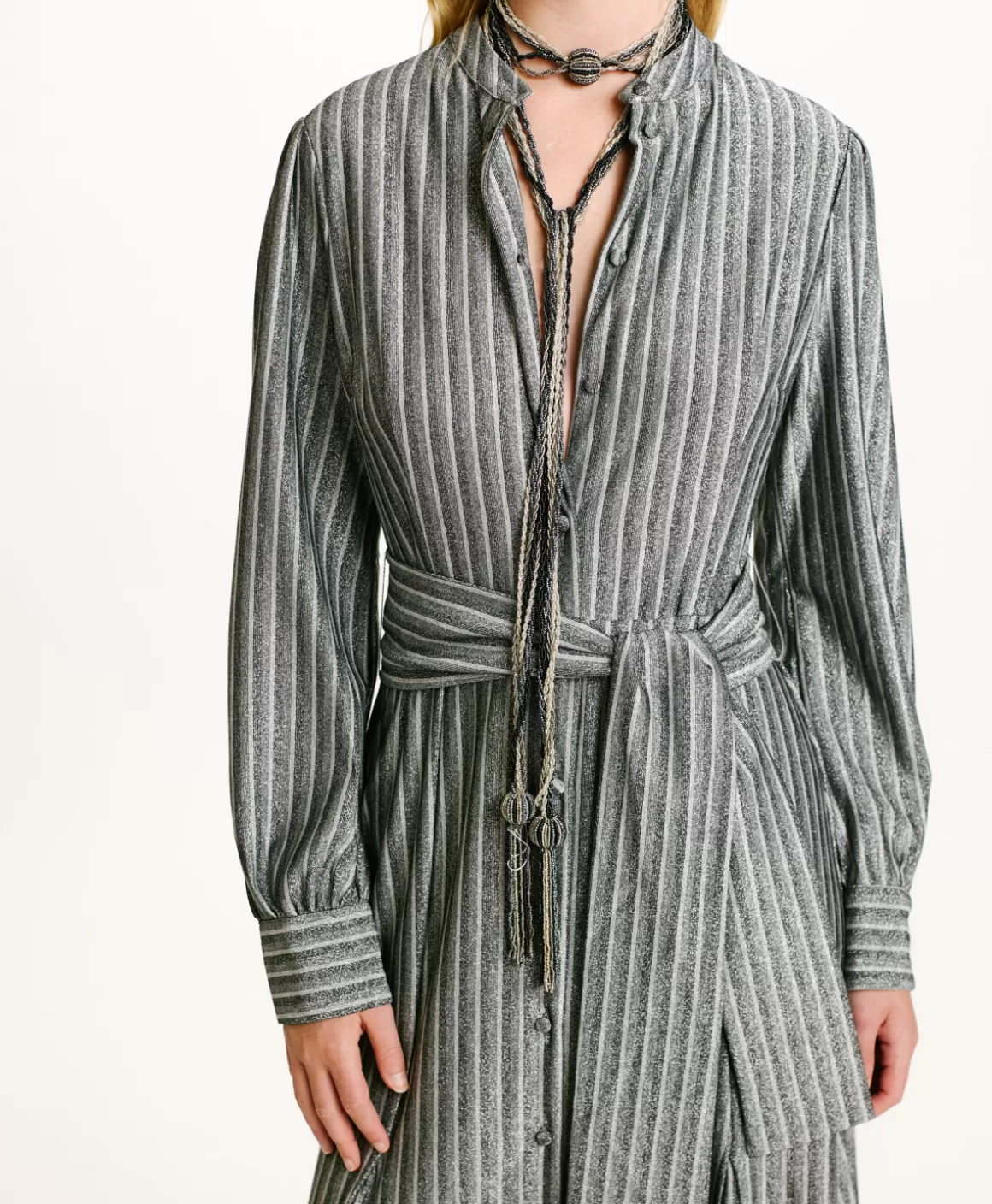 ROBE CONSTANT EN JERSEY LUREX - GRIS MULTICOLORE*Momoni Discount
