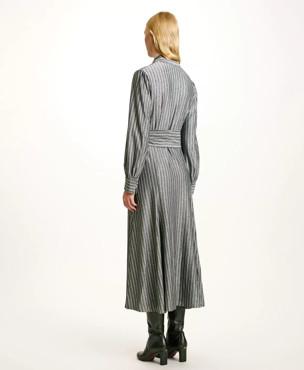 ROBE CONSTANT EN JERSEY LUREX - GRIS MULTICOLORE*Momoni Discount