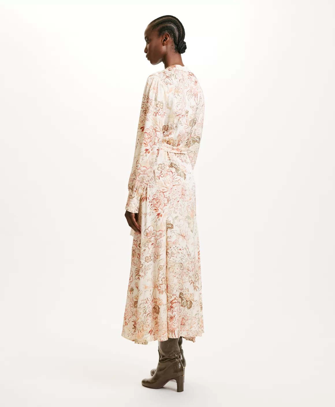 ROBE MIWA EN VISCOSE JACQUARD IMPRIMÉE - MULTICOLORE ROSE*Momoni Store