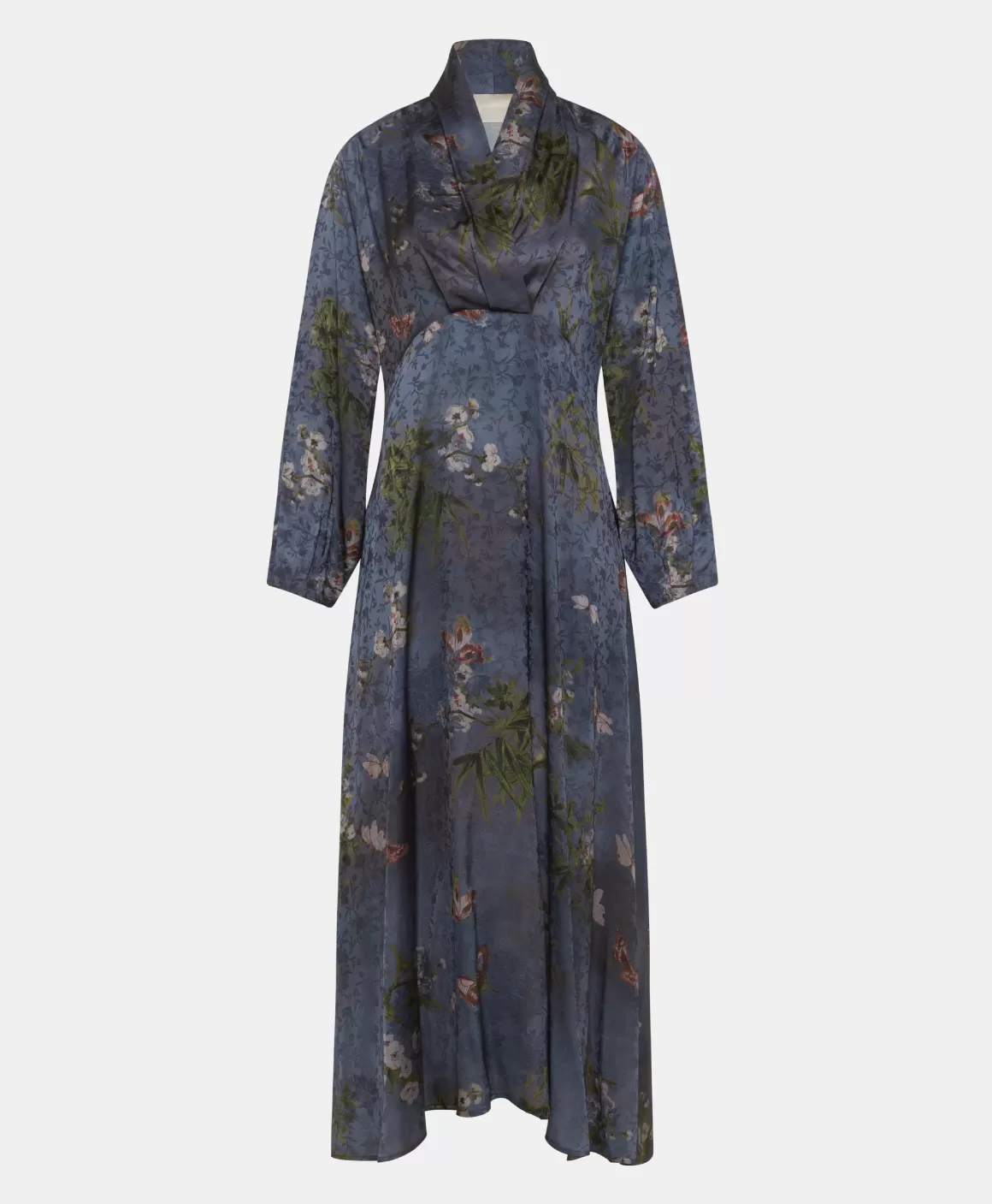 ROBE NAORA EN VISCOSE JACQUARD IMPRIMÉE - MULTICOLORE GRIS POUSSIÉREUX*Momoni Shop