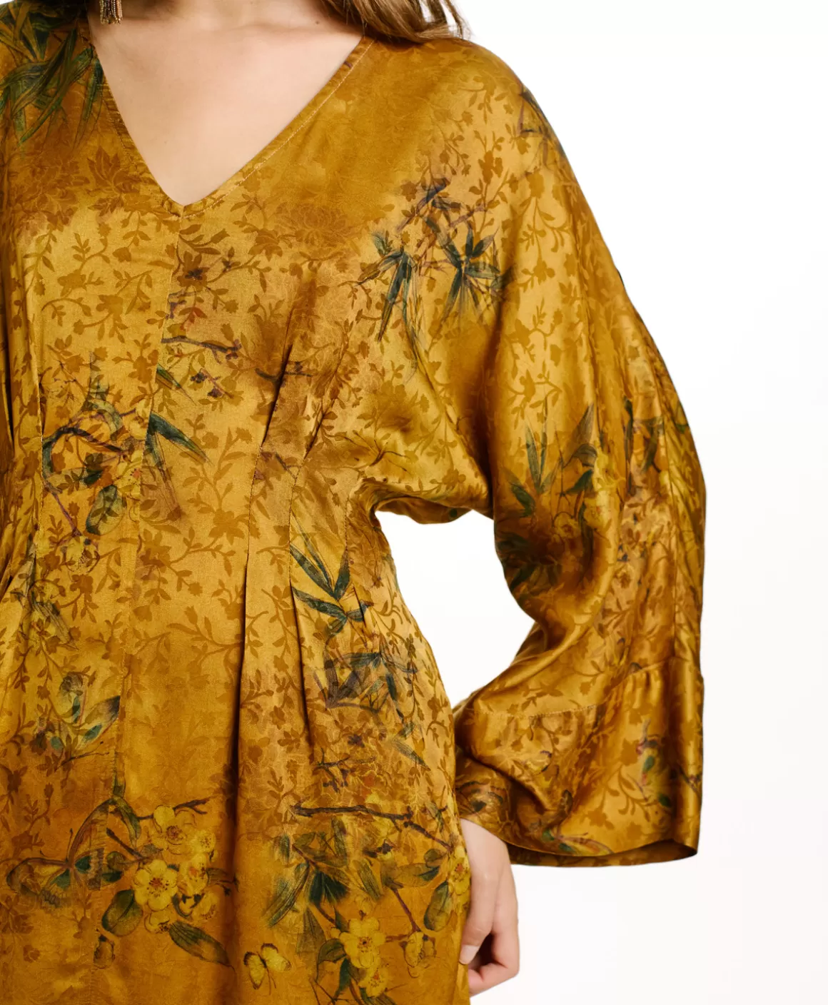 ROBE ROMI EN VISCOSE JACQUARD IMPRIMÉE - BRÛLÉ/MULTICOLORE*Momoni Shop