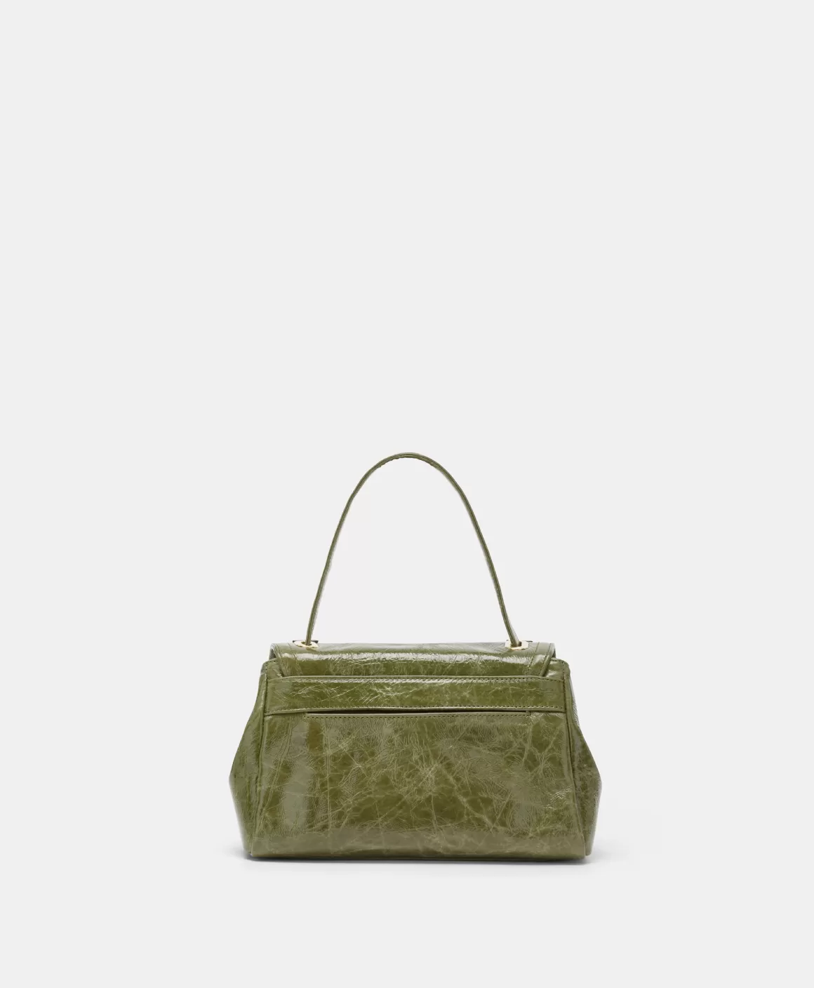 SAC PETIT FLORE EN CUIR NAPLAK - VERT OLIVE*Momoni Fashion