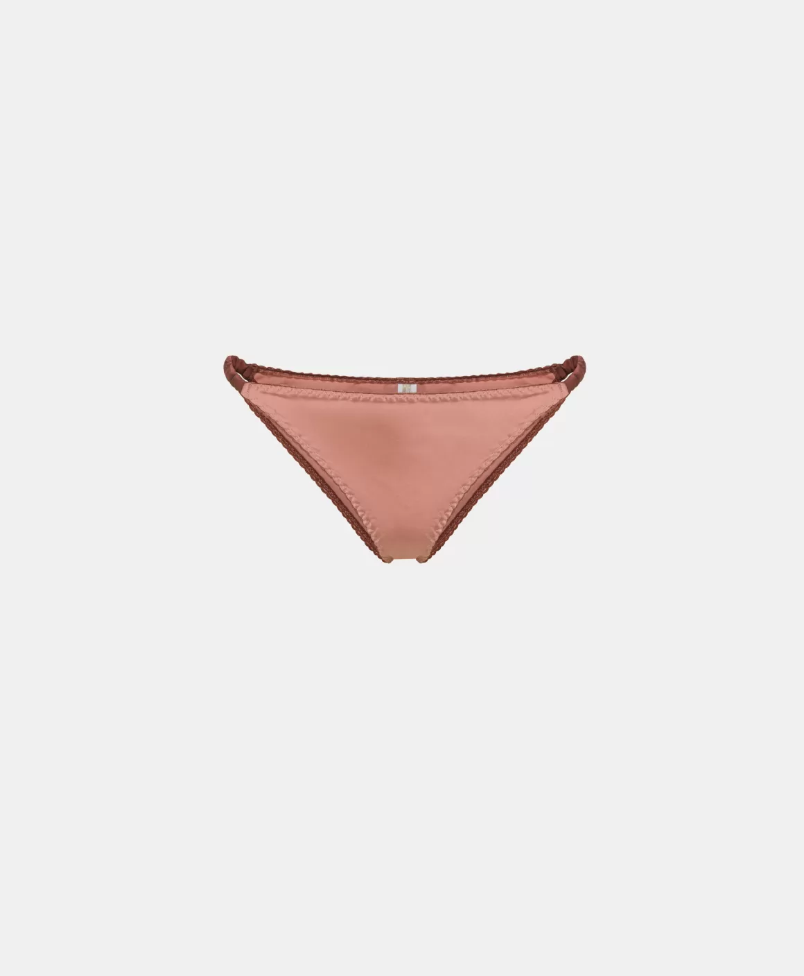 SLIP MEI EN SATIN BICOLORE - ROSE ANTIQUE/BORDEAUX*Momoni Store