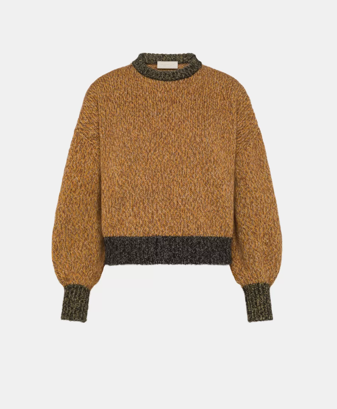 TRICOT HEBI MOULINÉ COLOR BLOCK - MULTICOLORE ORANGE*Momoni Best