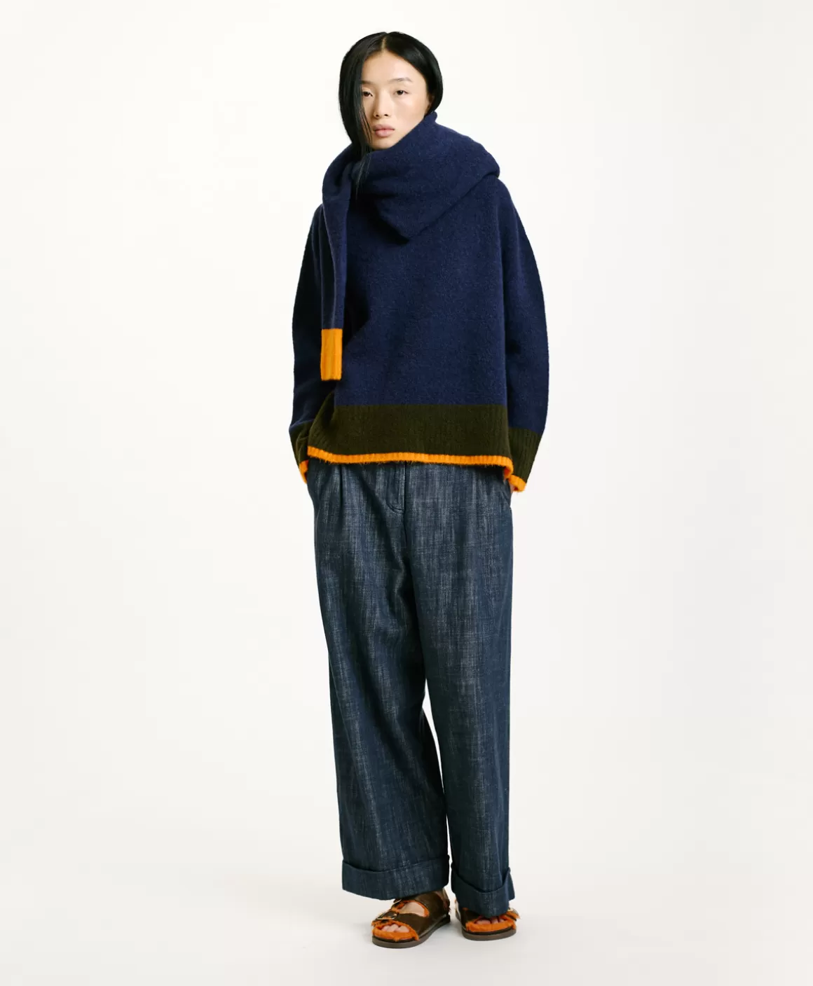 TRICOT INU EFFET JERSEY COLOR BLOCK - *Momoni Online