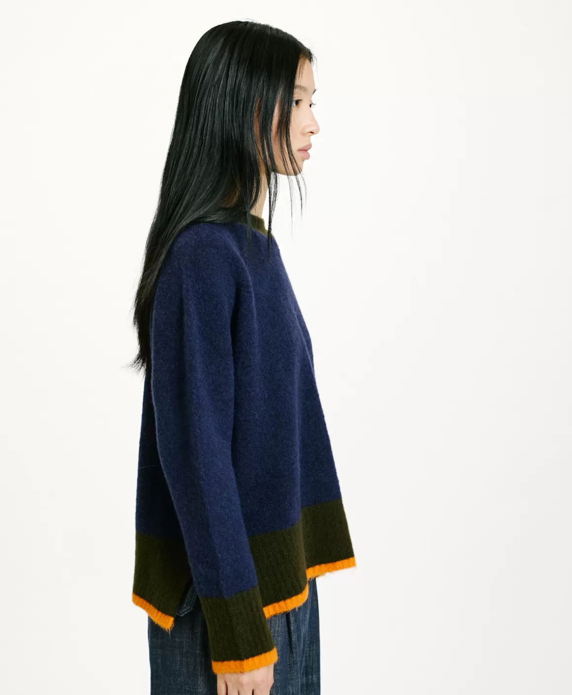 TRICOT INU EFFET JERSEY COLOR BLOCK - *Momoni Online