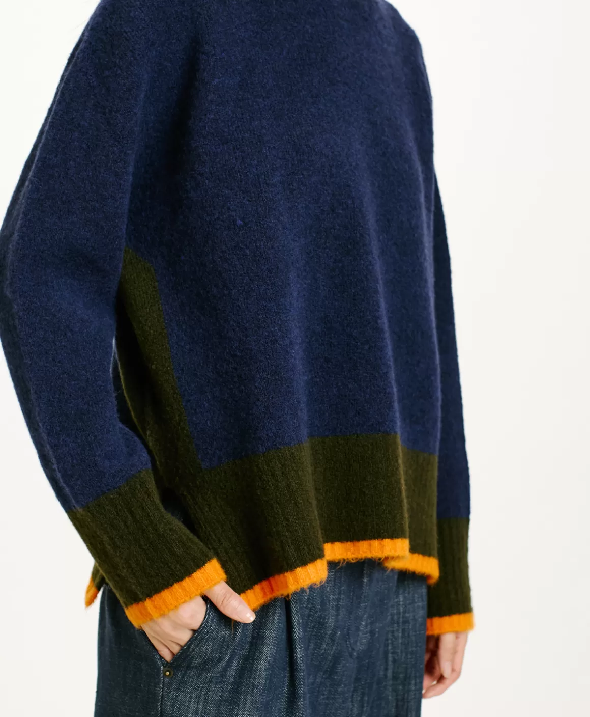 TRICOT INU EFFET JERSEY COLOR BLOCK - *Momoni Online