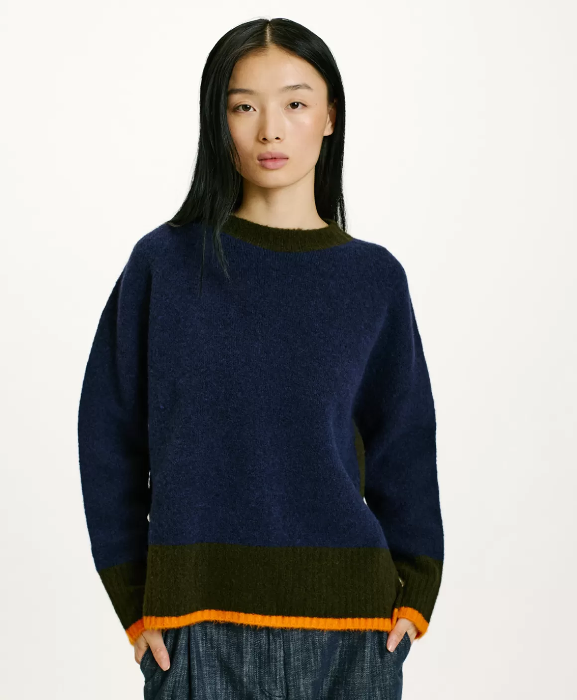 TRICOT INU EFFET JERSEY COLOR BLOCK - *Momoni Online