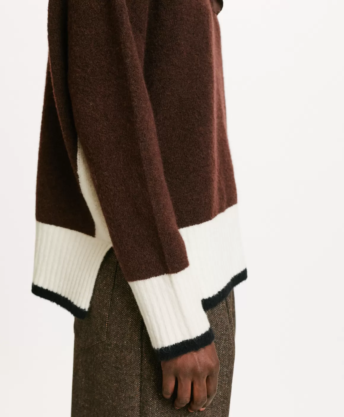 TRICOT INU EFFET JERSEY COLOR BLOCK - *Momoni Outlet