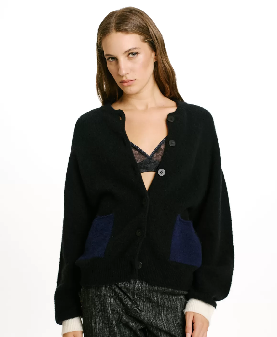 TRICOT KAERU EFFET JERSEY COLOR BLOCK - *Momoni Clearance