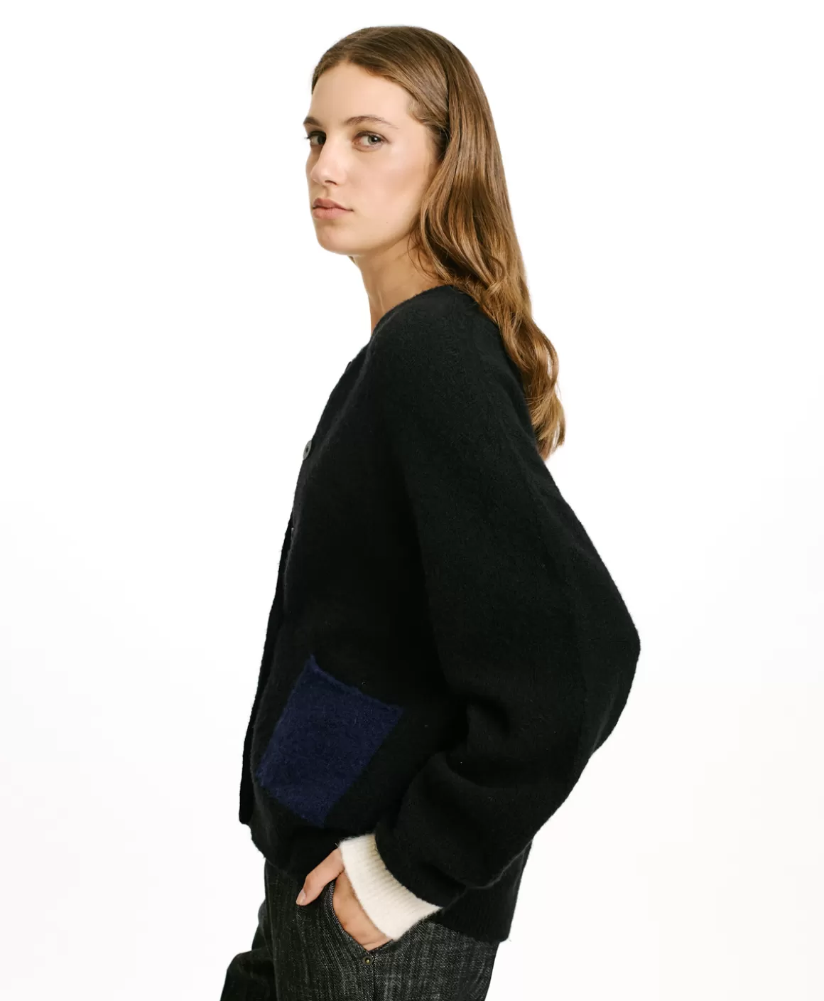 TRICOT KAERU EFFET JERSEY COLOR BLOCK - *Momoni Clearance