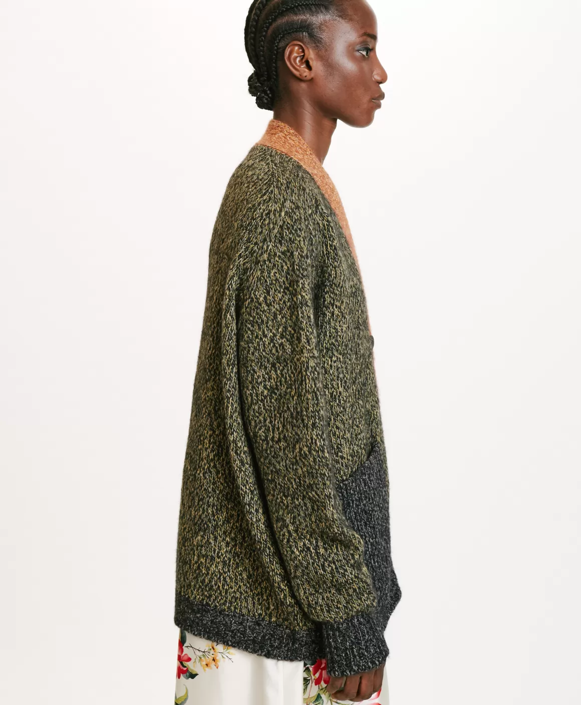 TRICOT NATSU MOULINÉ COLOR BLOCK - MULTICOLORE VERT*Momoni Best Sale