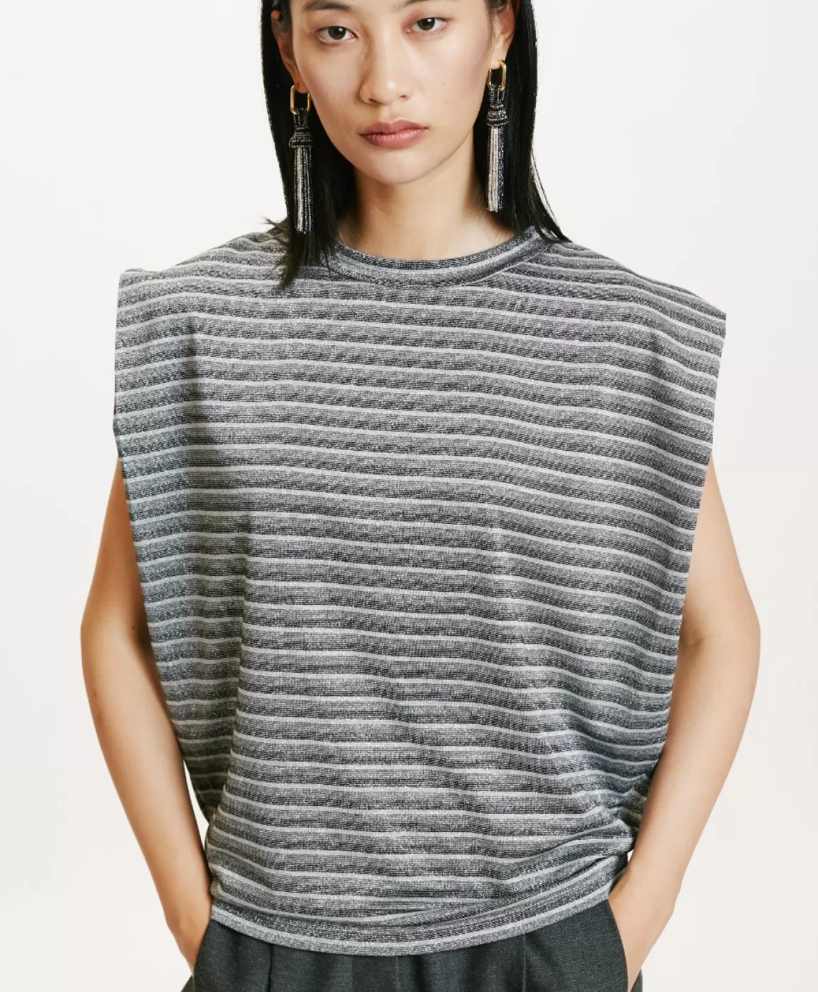 TSHIRT ENNA EN JERSEY LUREX - GRIS MULTICOLORE*Momoni New