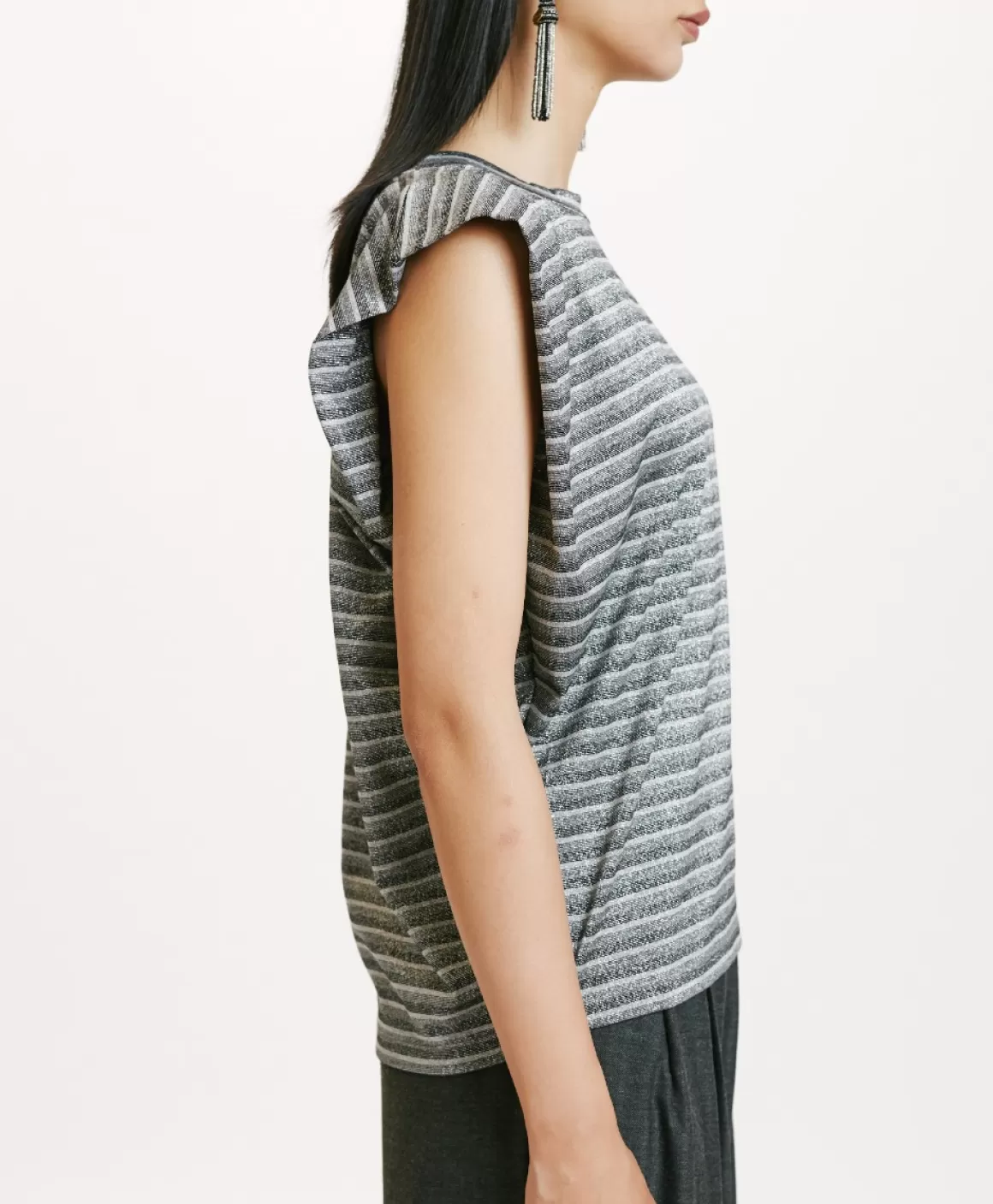 TSHIRT ENNA EN JERSEY LUREX - GRIS MULTICOLORE*Momoni New