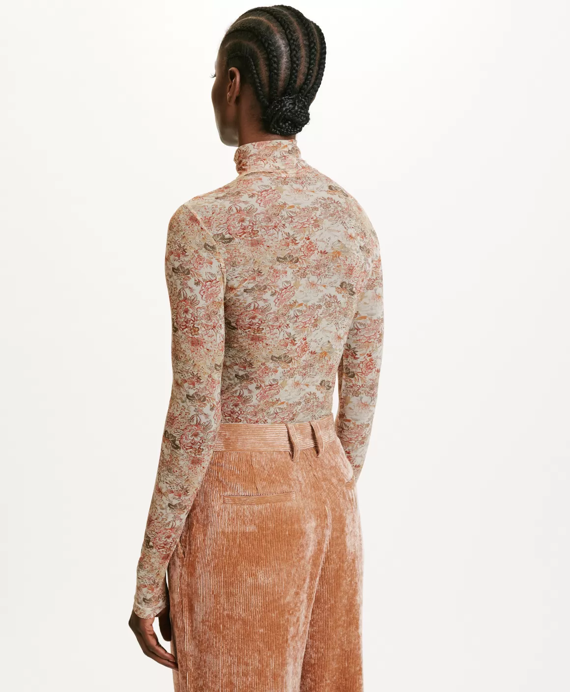 T-SHIRT INE EN NYLON IMPRIMÉ - MULTICOLORE ROSE*Momoni Fashion