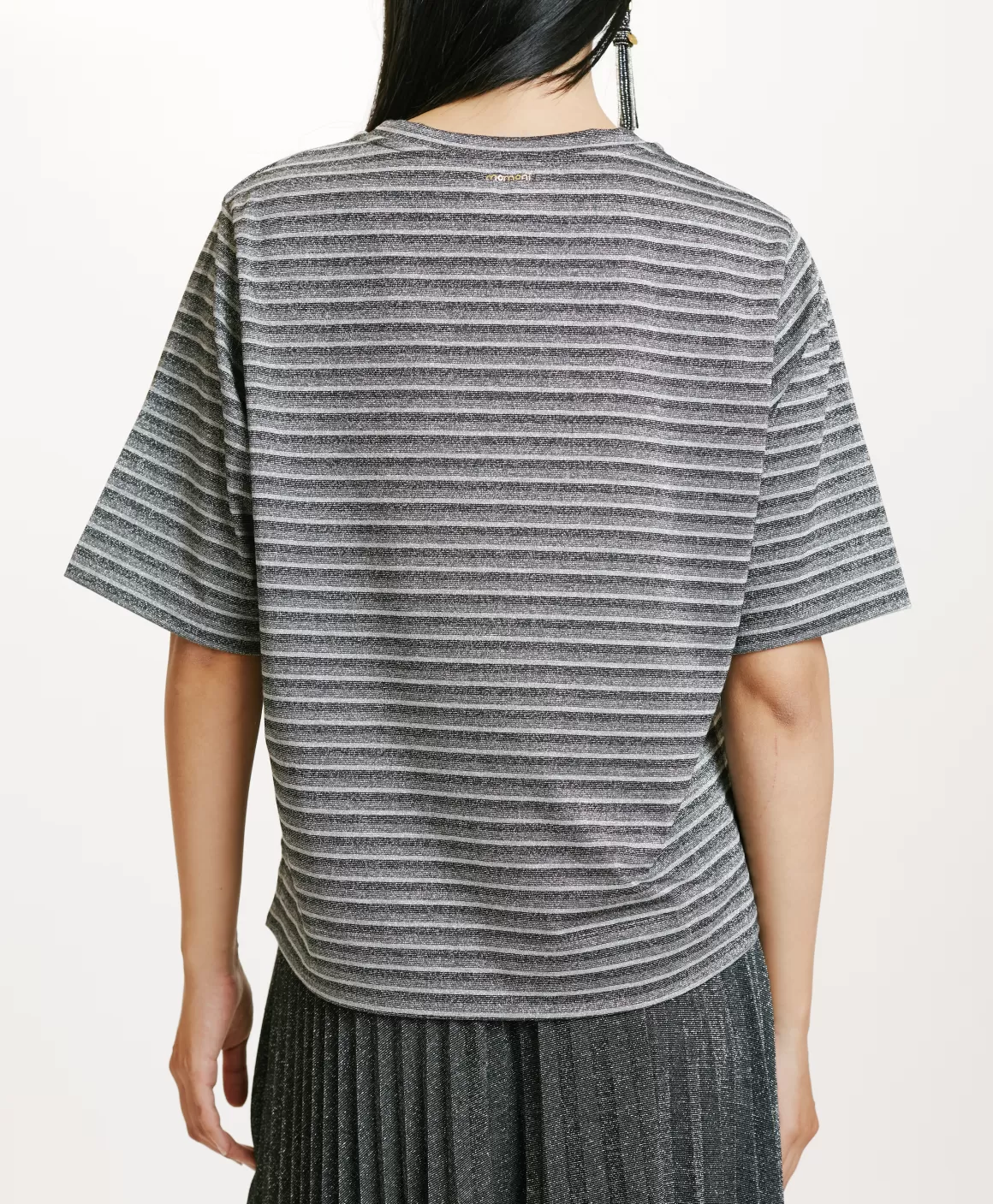 TSHIRT IORA EN JERSEY LUREX - GRIS MULTICOLORE*Momoni Fashion