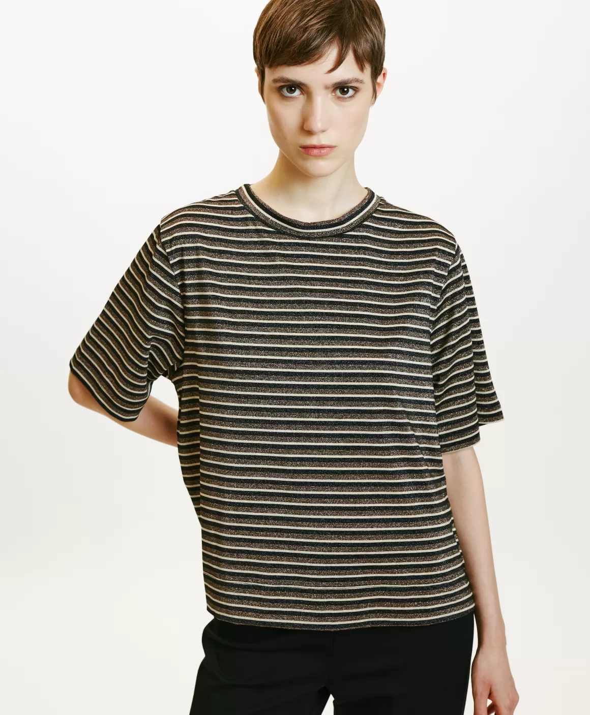 TSHIRT IORA EN JERSEY LUREX - MULTICOLORE CUIVRE*Momoni Outlet