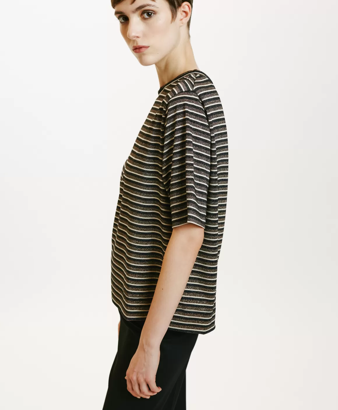 TSHIRT IORA EN JERSEY LUREX - MULTICOLORE CUIVRE*Momoni Outlet