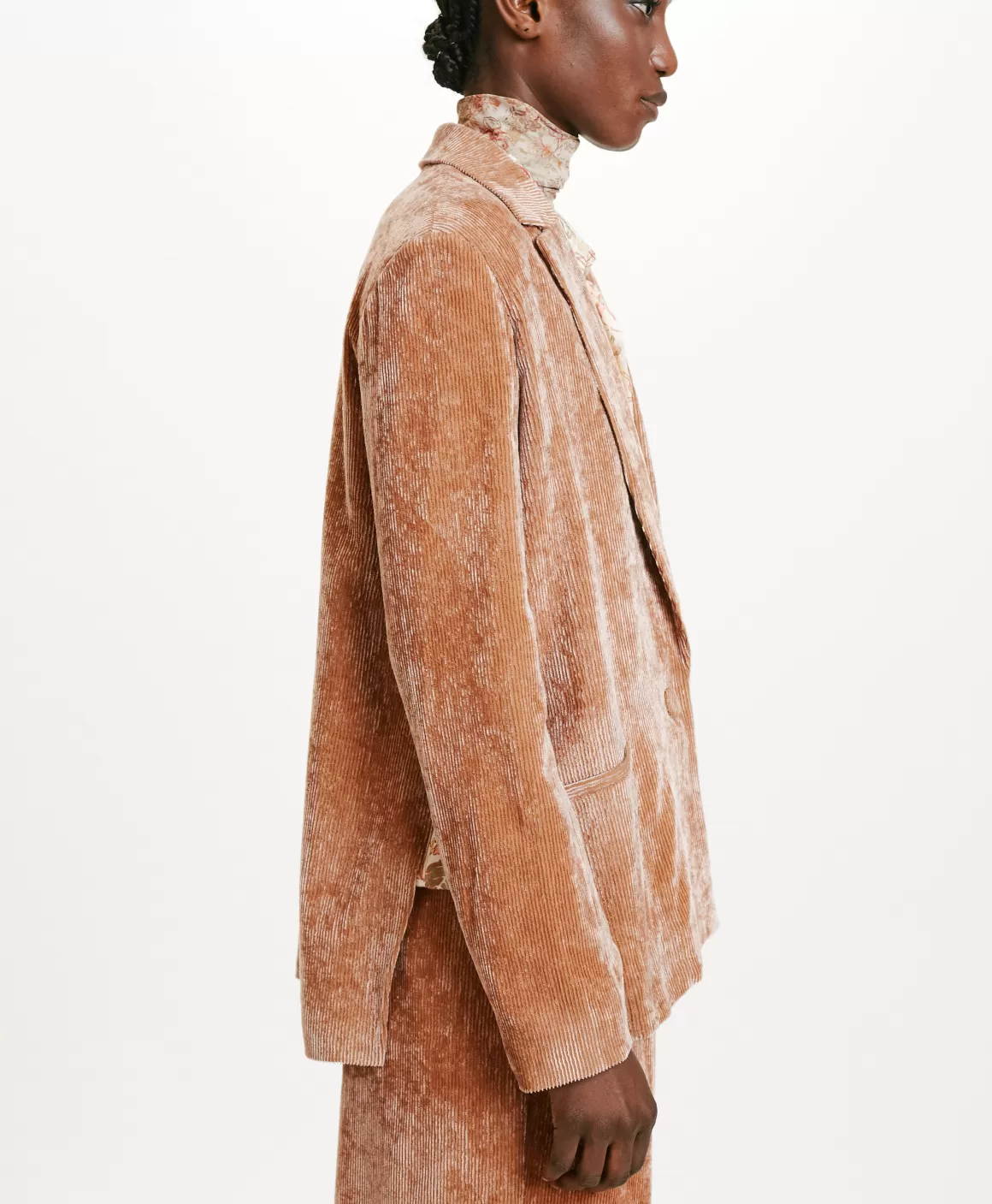 VESTE HINATA EN VELOURS STRETCH BICOLORE - *Momoni Fashion